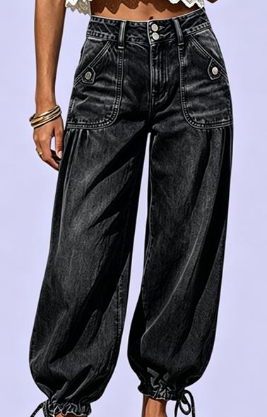 ✨Women's High Waisted Stretchy Barrel Jeans