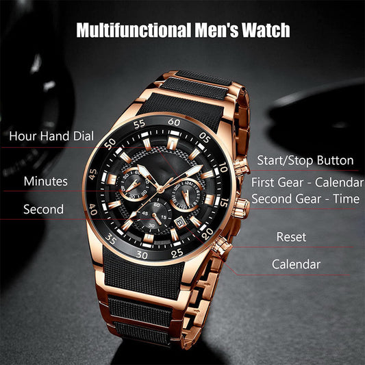 FREE SHIPPING⏳Time-limited Special⌛Men's Waterproof Multifunctional Quartz Watch