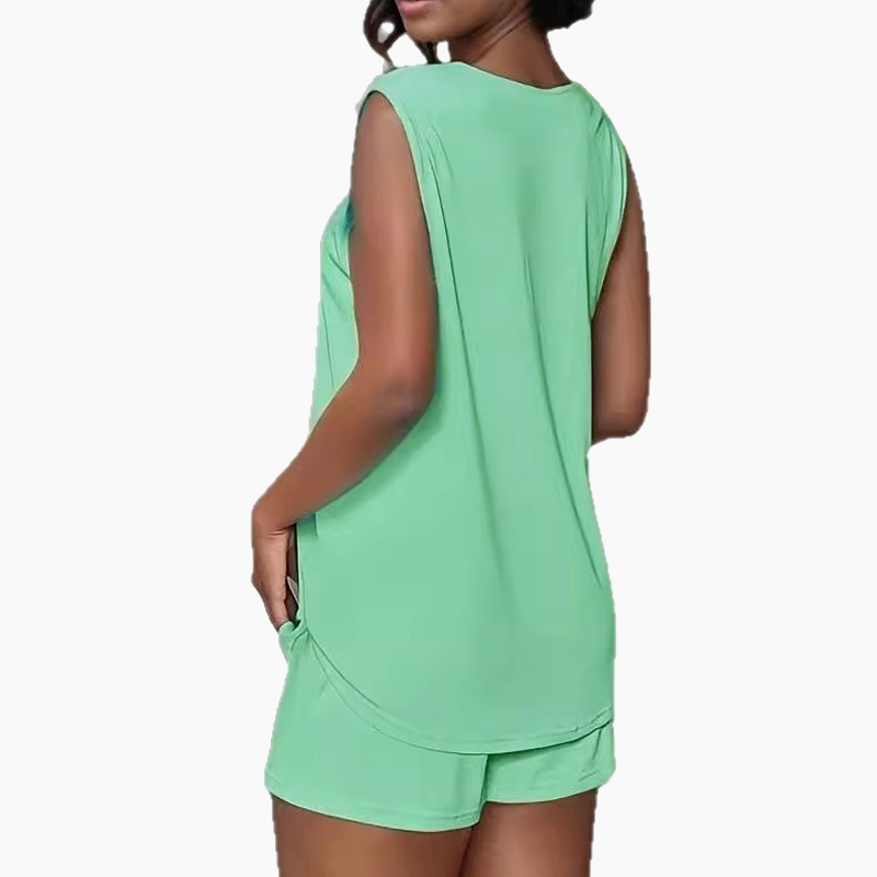 Sleeveless Tank Top and Shorts 2-Piece Set
