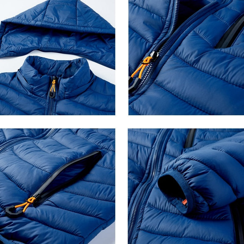 Men's Lightweight Puffer Jacket with Detachable Hood【FREE SHIPPING】