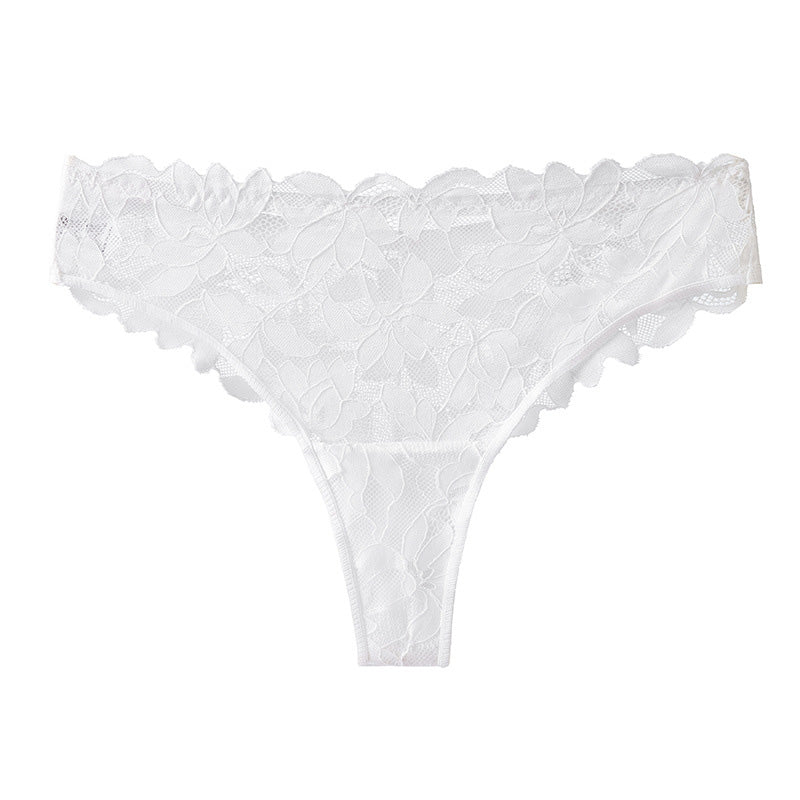 Comfortable & Seamless Thongs with Delicate Floral Lace