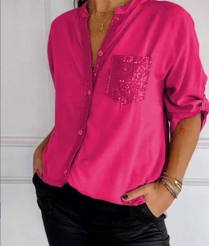 🔥49 % OFF🔥 Casual patchwork top with sequins