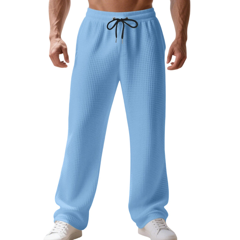 Men's Comfortable Waffle Straight-Leg Pants