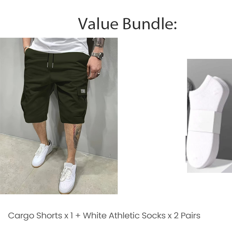๐ 52% OFF! ๐๐ฉณ Men's Casual Cargo Shorts with Drawstring Waist โ Multi-Pocket, Lightweight & Breathable ๐โจ