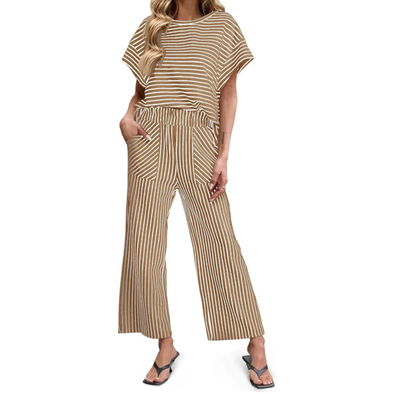 Women's Striped 2-Piece Lounge Set