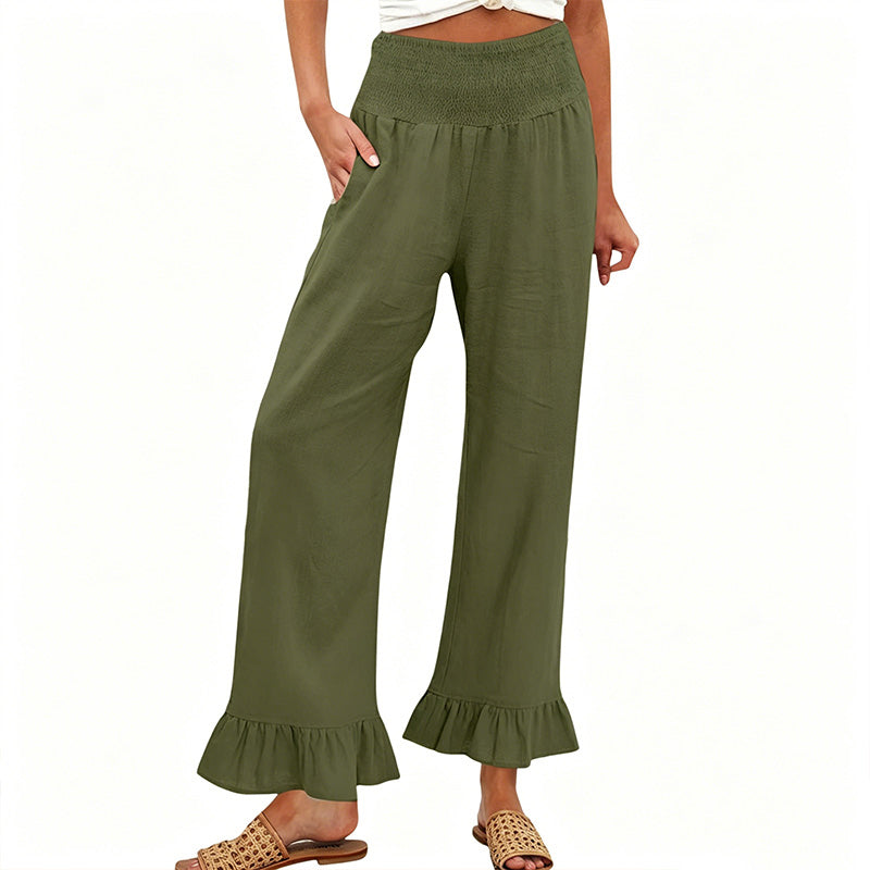 💕Limited Sale 50% OFF💕Boho Style Ruffle Trim Lounge Pants for Women