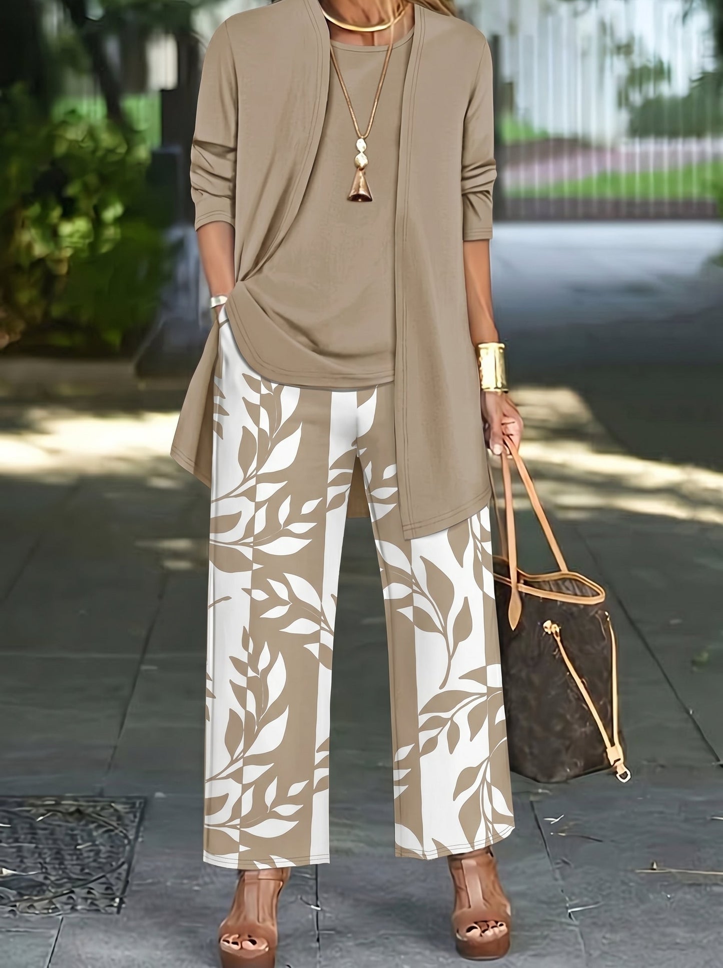 Women's Floral Print Long Sleeve & Pants Set