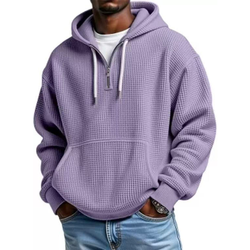⏰️LIMITED-TIME 50% OFF! ✨Men's Knit Quarter-Zip Hoodie Sweatshirt