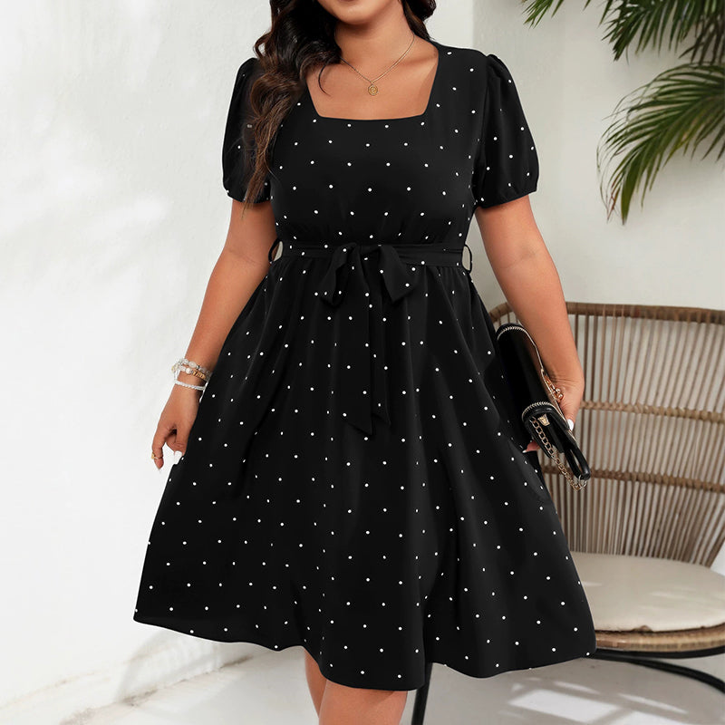 Women's Plus Size Polka Dot Dress