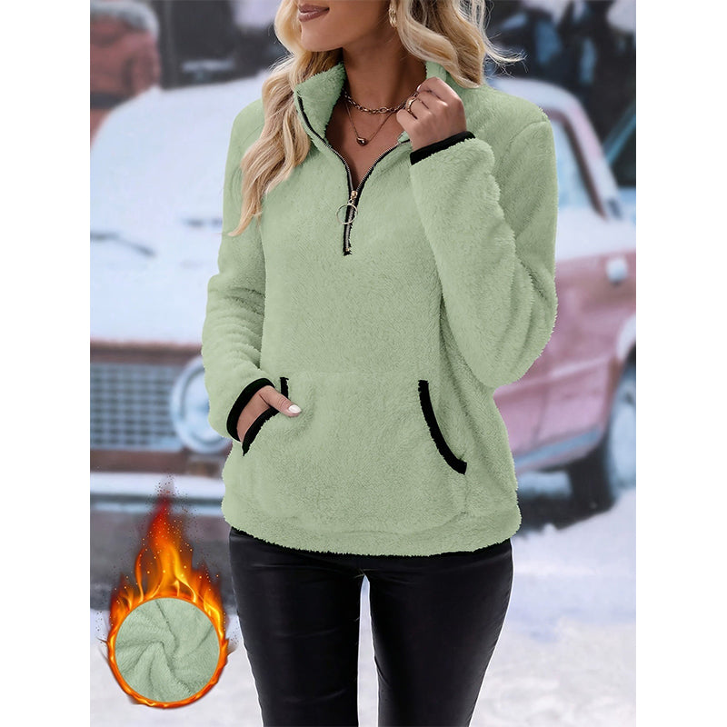 👚✨Women's Half-Zip Warm Plush Sweatshirt✨