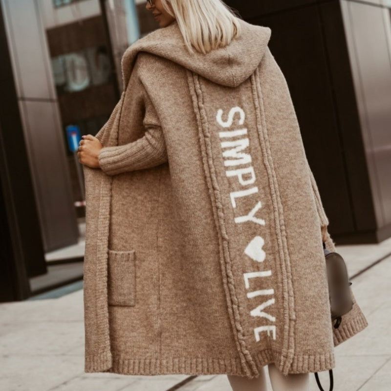 🔥LAST DAY SALE 50% OFF!!🧶Women's Long Hooded Knit Cardigan✨