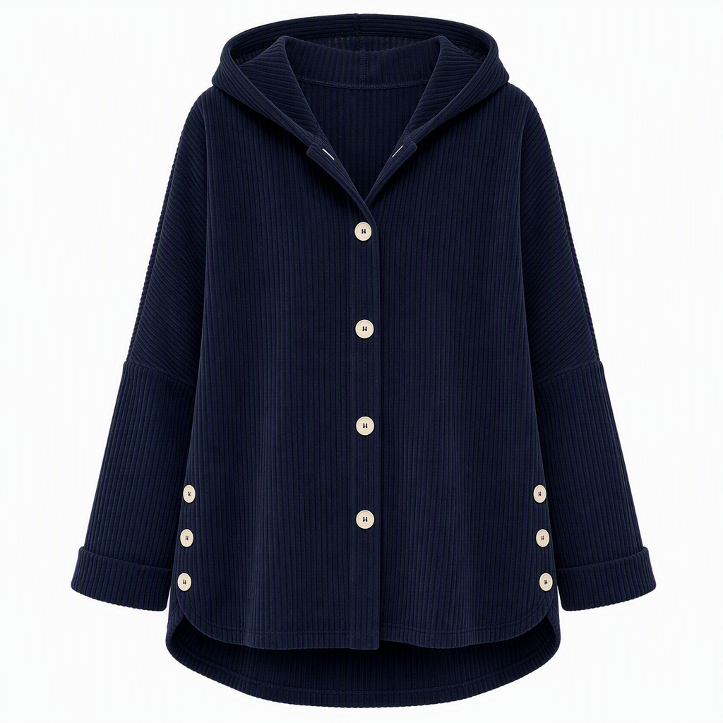 Women's Casual Loose Corduroy Hooded Outerwear