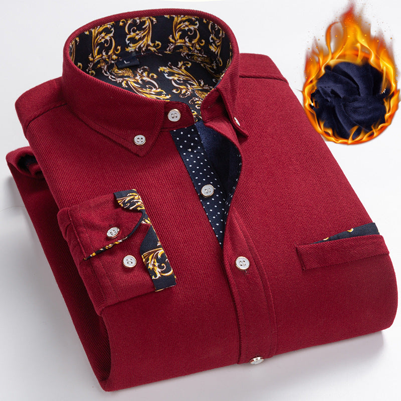 Hot Sale - 49% OFF💥Men's High Quality Corduroy Warm Winter Shirt With Soft Warm Lining