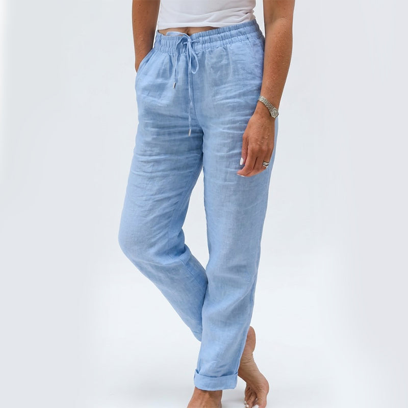🔥 50% OFF TODAY! 🌸 Women's Elastic Waist Cotton Linen Pants ✨ Breathable, Relaxed Fit & Effortless Summer Style