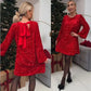 🔥LAST DAY 60% OFF💥👗Gift Choice - Long Sleeve Loose Sequined Tie-back Dress
