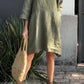 🌸Spring Specials🌸Casual solid color cotton and linen dress