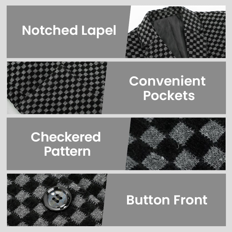 ❄️Winter Hot Sale🔥Men's Fleece-Lined Slim-Fit Casual Suit Jacket【FREE SHIPPING】