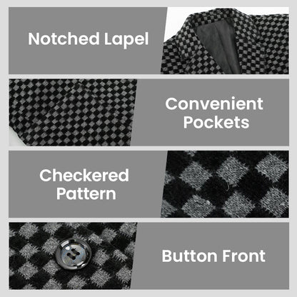 ❄️Winter Hot Sale🔥Men's Fleece-Lined Slim-Fit Casual Suit Jacket【FREE SHIPPING】