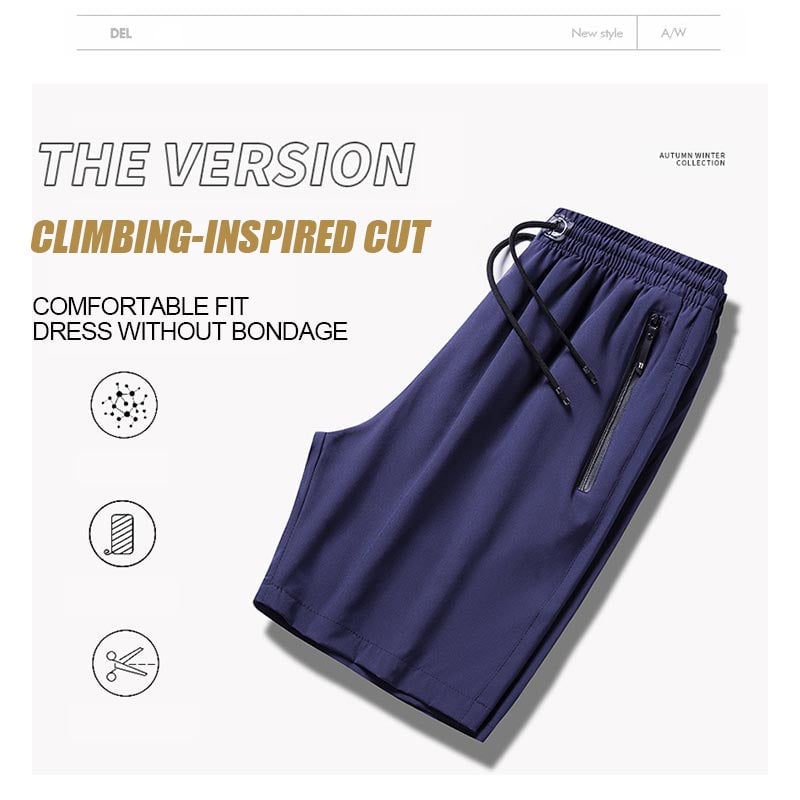 ⏰🔥2026 HOT SALE 49% OFF! 🩳 Men’s Plus Size Ice Silk Stretch Shorts – Cool, Breathable & Perfect for Summer ✨