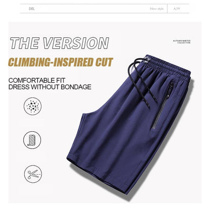 ⏰🔥2026 HOT SALE 49% OFF! 🩳 Men’s Plus Size Ice Silk Stretch Shorts – Cool, Breathable & Perfect for Summer ✨