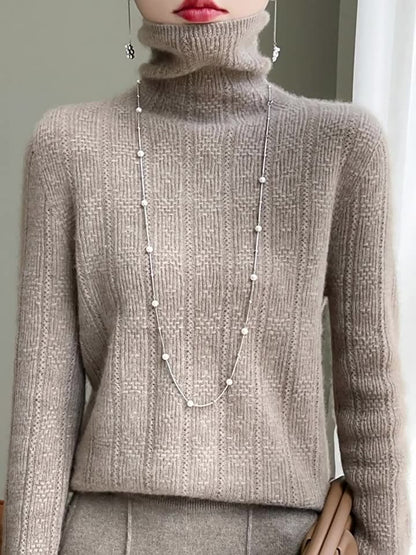 Women's Pullover Turtleneck Knitted Sweater-BUY 2 FREE SHIPPING