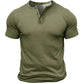 Men's T shirt Tee Henley Shirt Tee Solid Color Outdoor Daily Short Sleeve Button-Down