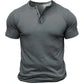 Men's T shirt Tee Henley Shirt Tee Solid Color Outdoor Daily Short Sleeve Button-Down