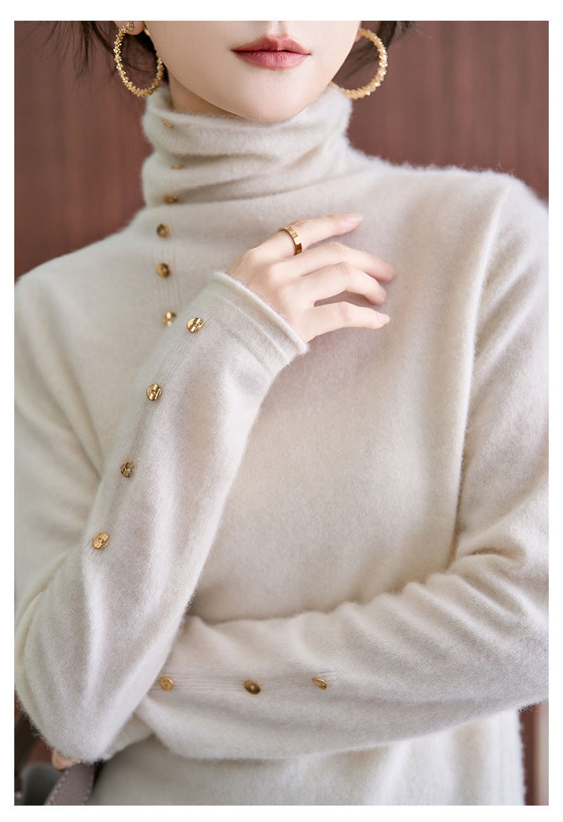 Women’s Elegant Turtleneck Base Knit Shirt