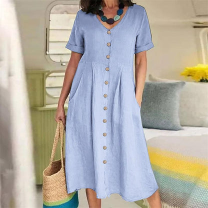 Women's Casual V-Neck Dress