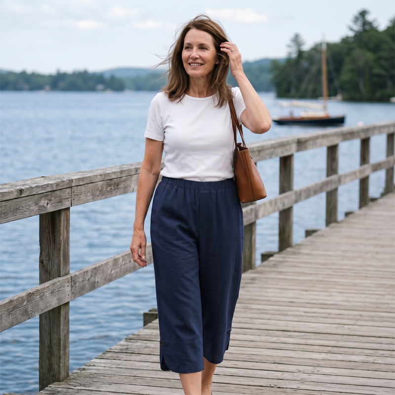 Women's Breathable Summer Casual Capri Pants