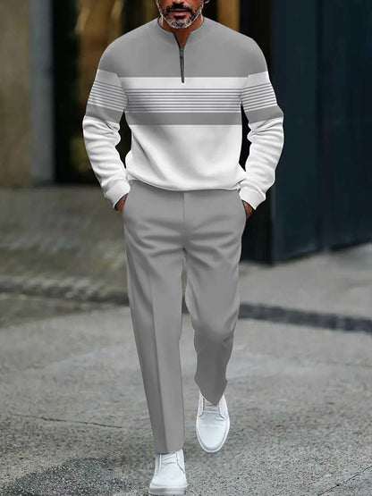 🔥🧵 Men's Graphic Print Pullover & Pants Set – Bold streetwear style. Ultimate comfort for lounging or errands👖