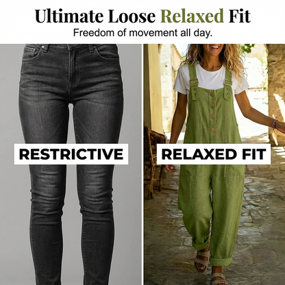 🌿Summer Sale - 50% OFF!👖Women's Casual Button-Front Overalls