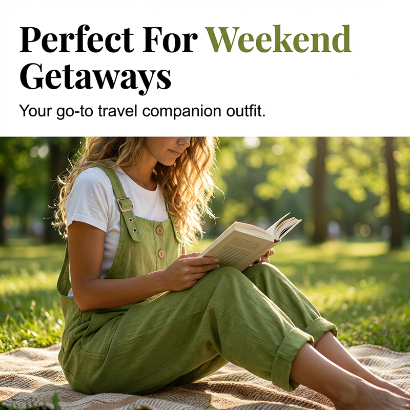 🌿Summer Sale - 50% OFF!👖Women's Casual Button-Front Overalls