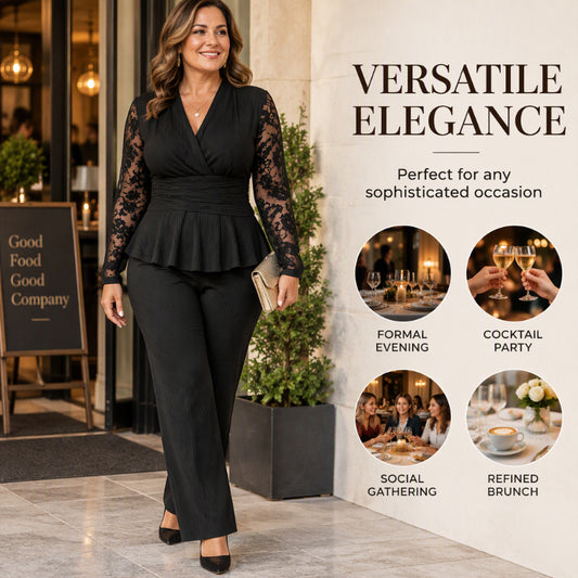 ✨ Women's Chic Two-Piece Pants Set – Elegant Style & Flattering Fit 🤍