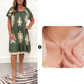 🌸Specials  49%OFF🌸Geometric Pattern Multi Print Square Neck Dress