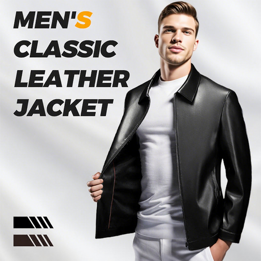 ⏳Limited-time 56% off⏰Men's Classic Leather Jacket🧥