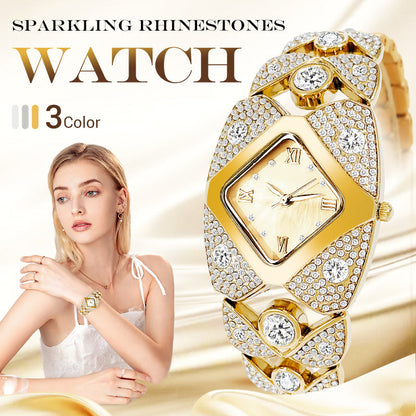 ⏳Limited-time 49% off⏰Retro Quartz Watch with Sparkling Rhinestones⌚