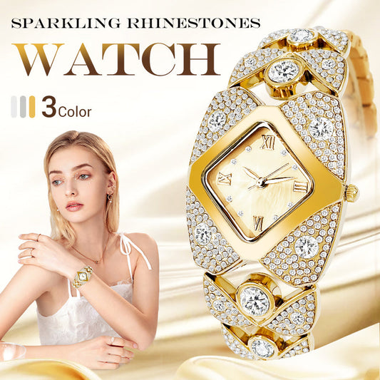 ⏳Limited-time 49% off⏰Retro Quartz Watch with Sparkling Rhinestones⌚