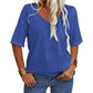 🎀Hot Sale -40% Off👚Women's Solid Color V-Neck T-shirt