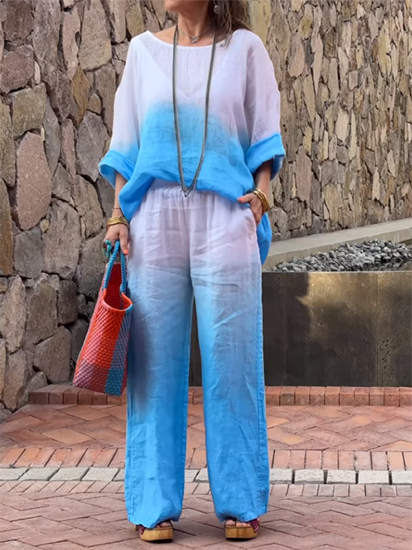🌷💝Last Day Sale 49%OFF - 👗Women's Casual and comfortable gradient two-piece set