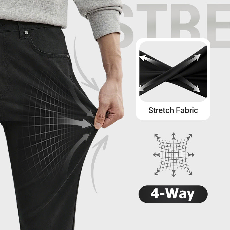 Men’s Casual Slim-Fit Solid Color Pants+Belt ❄️