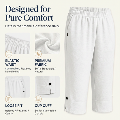 Women's Breathable Summer Casual Capri Pants