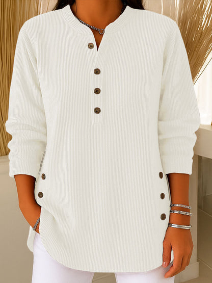 💃Last Day 50% OFF⏰Women's Solid Color Crew Neck Long Sleeve Casual Loose Knit Pullover(Buy 2 Free Shipping)
