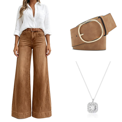 ✨ Flattering Denim Style | Women's Vintage High-Waisted Wide-Leg Jeans