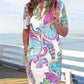 🌷Limited Time Offer 50% OFF💞Women Colorful Printed V-Neck Dress