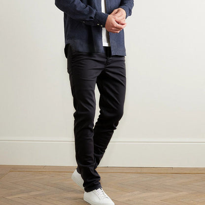 Men’s Casual Slim-Fit Solid Color Pants+Belt ❄️