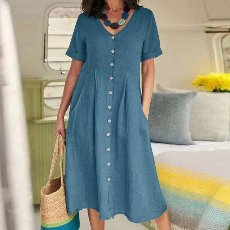 Women's Casual V-Neck Dress