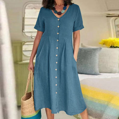 Women's Casual V-Neck Dress