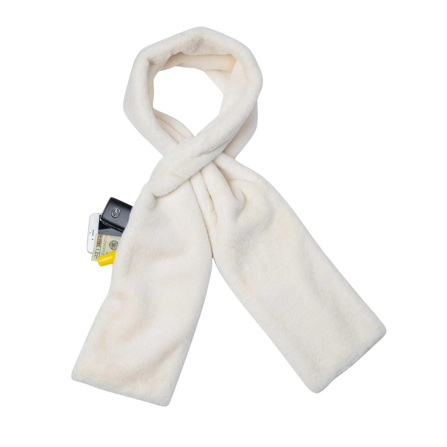🎅Christmas Special Deals £10.99!!⚡50K+ SOLD!🧣Ultra-Soft Faux Fur Pull-Through Scarf with Secret Zipper Pocket