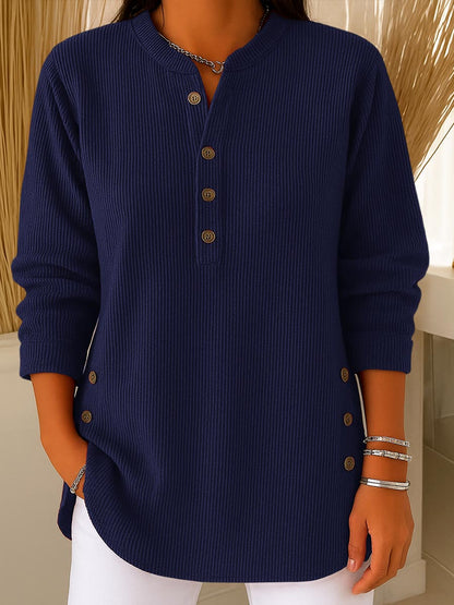 💃Last Day 50% OFF⏰Women's Solid Color Crew Neck Long Sleeve Casual Loose Knit Pullover(Buy 2 Free Shipping)